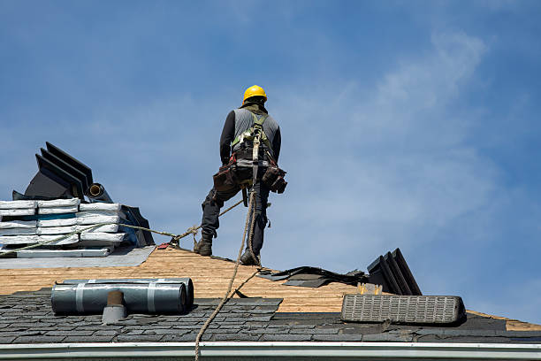 Professional Storm Damage Roof Repair technician working in Barrington, NH